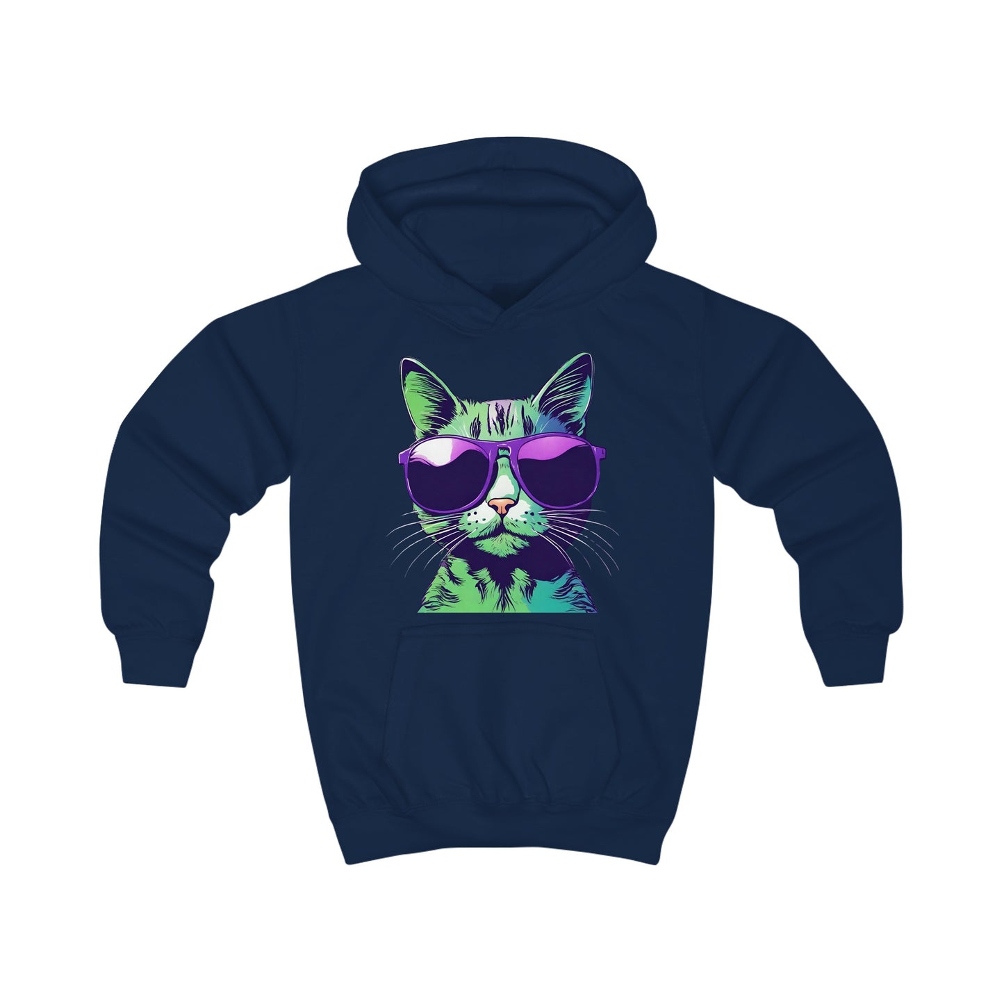 Kids Hoodie Cool Cat with Sunglasses