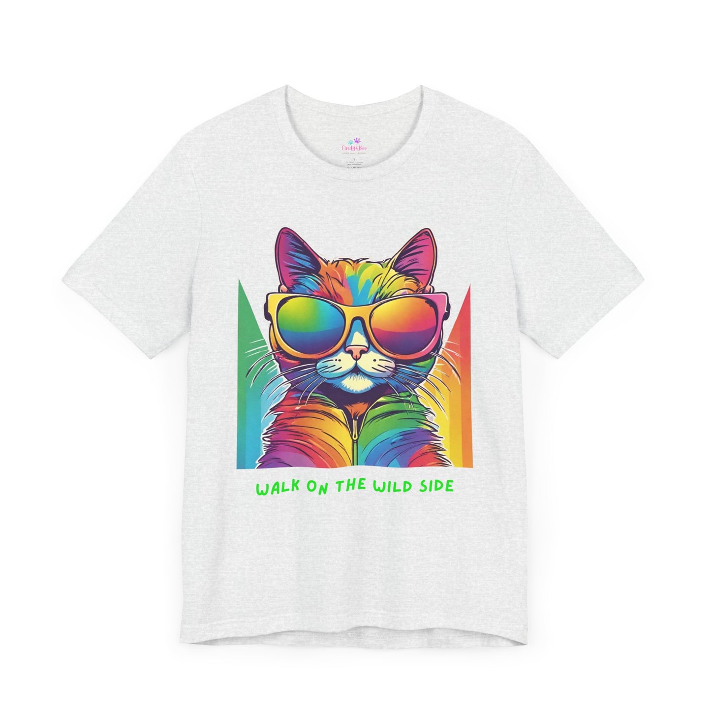 Cat T-Shirt Sassy Walk on the Wild Side Unisex Jersey Short Sleeve T-Shirt