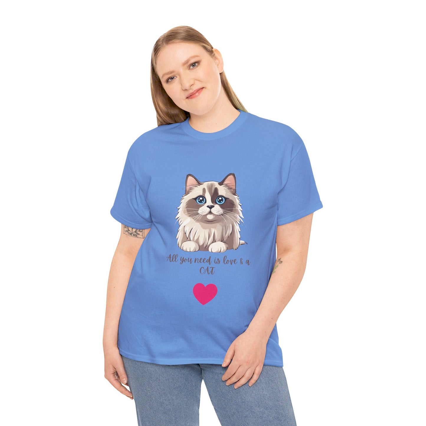 All You Need is Love and a Cat Ragdoll Unisex Jersey Short Sleeve Tee