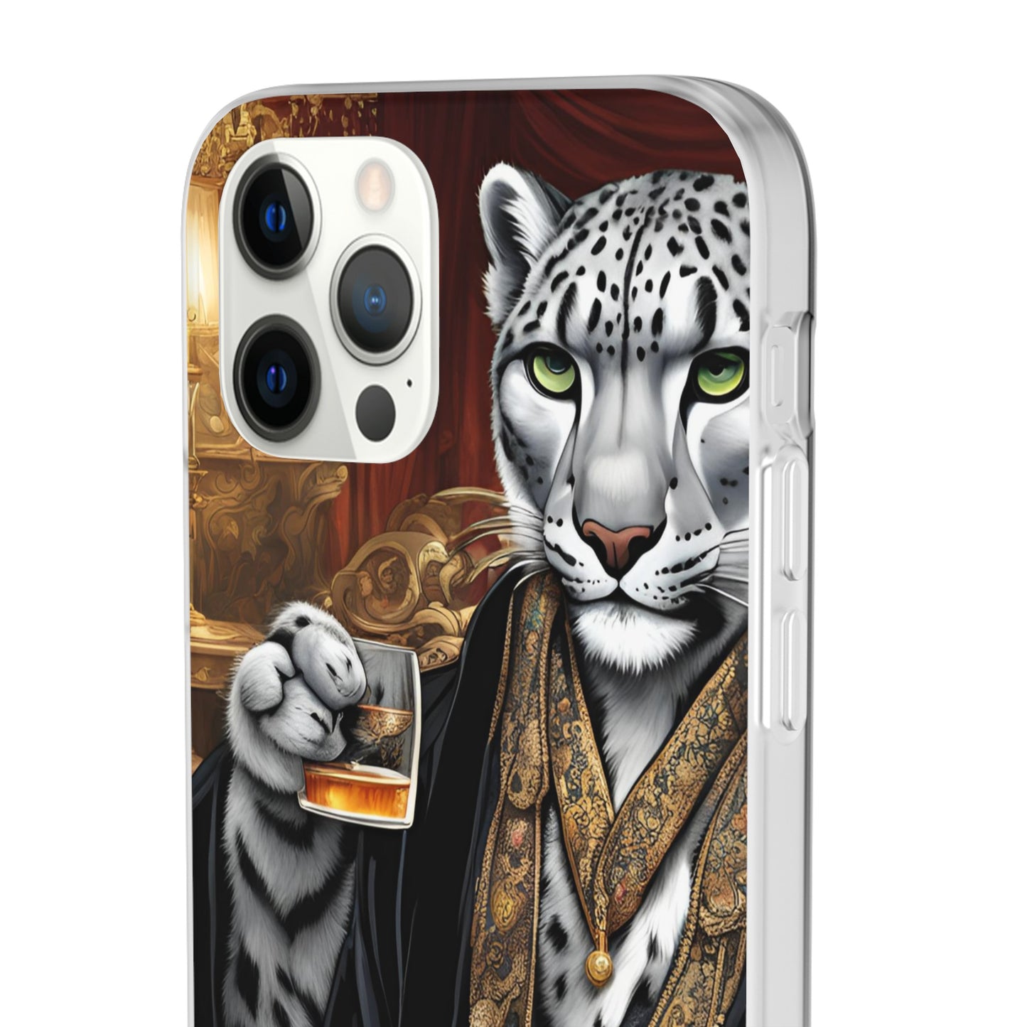 Flexi Whimsical Leopard case for iPhone 15,14,13,12,11,X,  Samsung Galaxy , Phone Cover, Cat Lover Gift, Gift for Him.