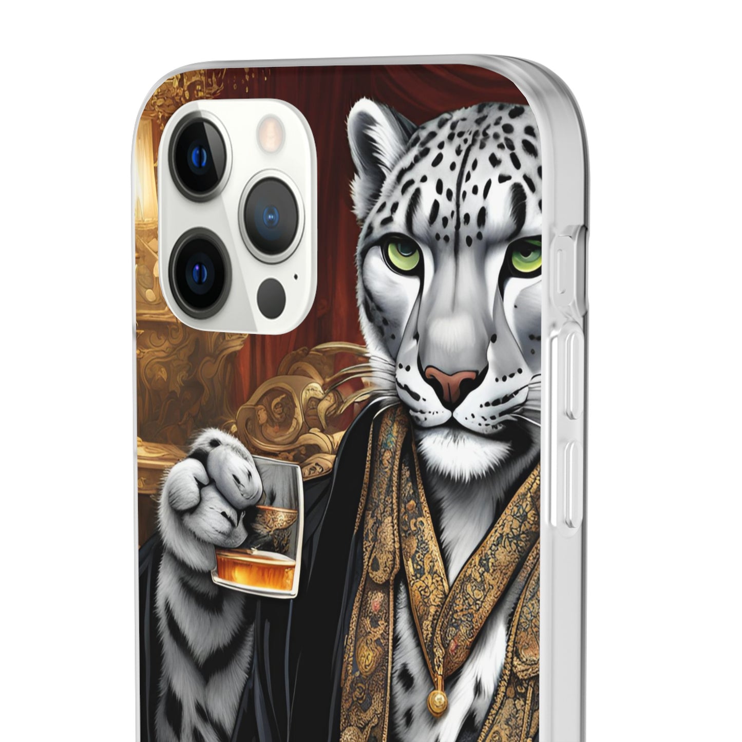 Flexi Whimsical Leopard case for iPhone 15,14,13,12,11,X,  Samsung Galaxy , Phone Cover, Cat Lover Gift, Gift for Him.