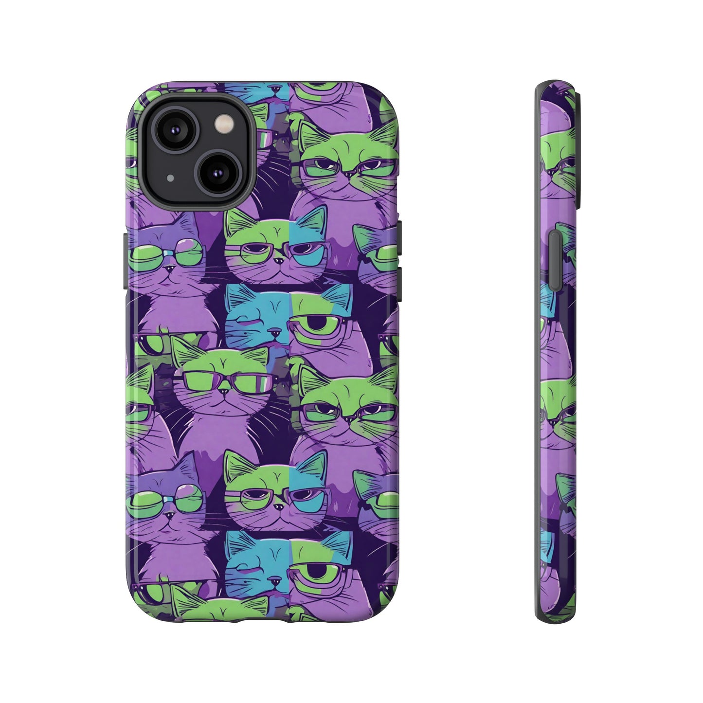 Hard Phone Case Cat Design for iPhone 15, 14,13,11,X,Google Pixel, Samsung Galaxy, Cat Lover Gift, Gift for Her.