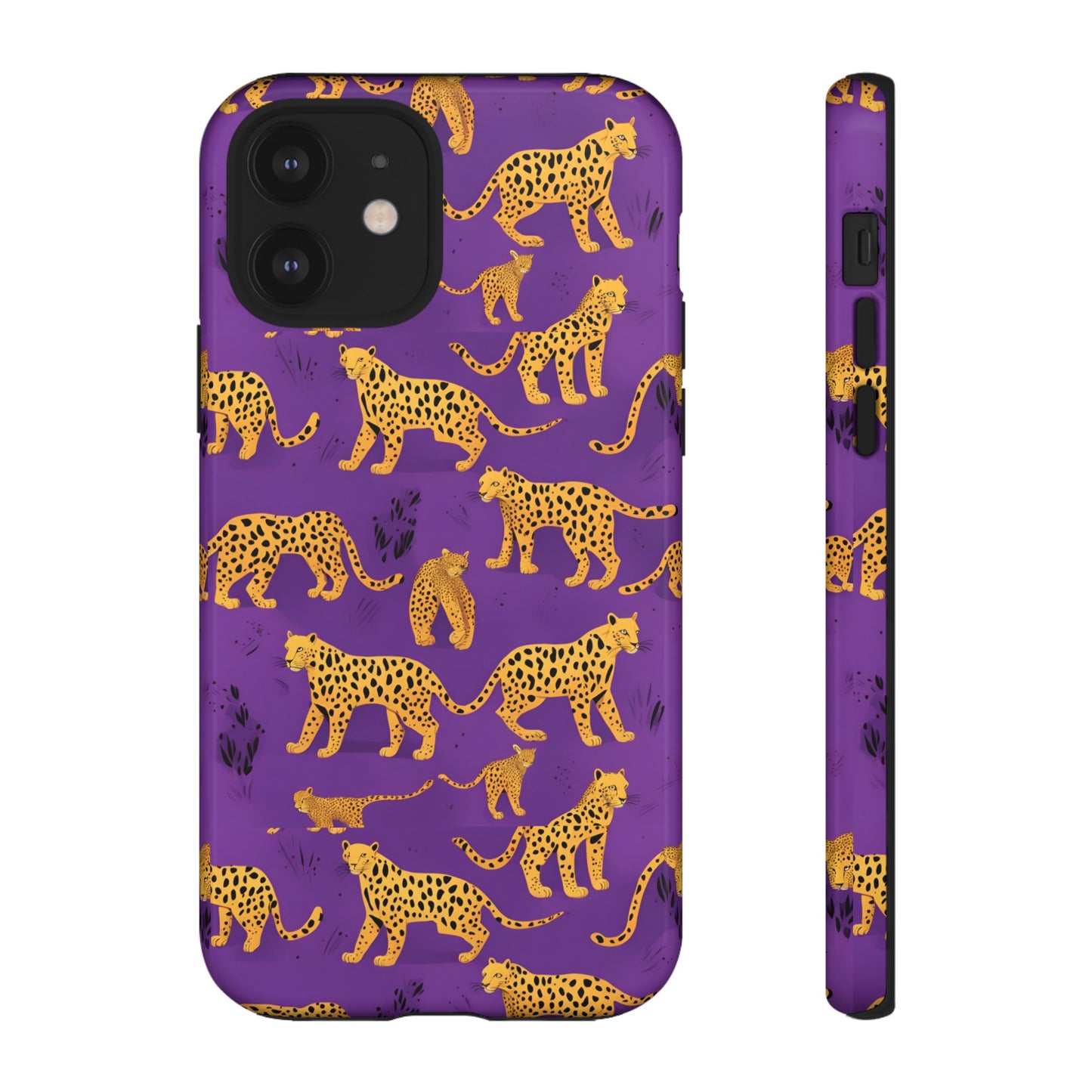 Hard Phone Case Purple Leopard, iPhone 15, 14,13,12,11,X Google Pixel, Samsung Galaxy