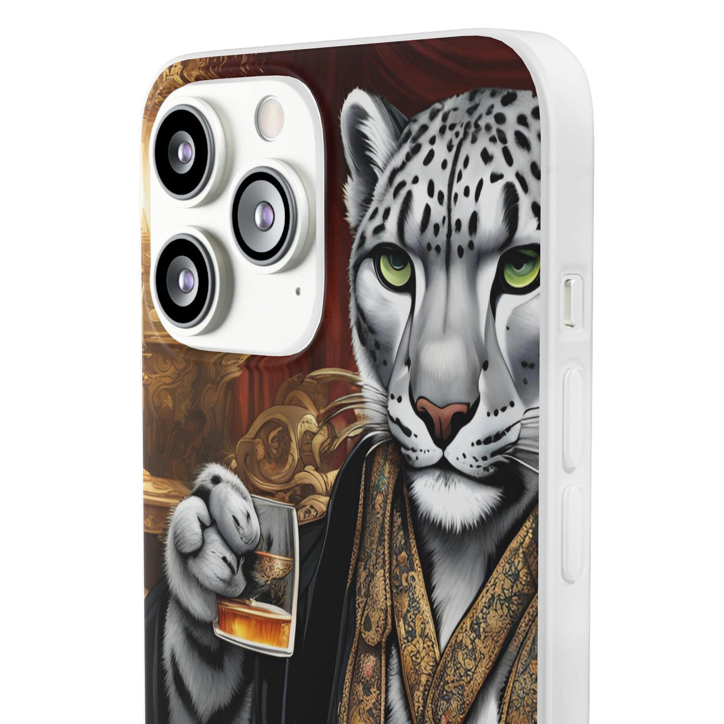 Flexi Whimsical Leopard case for iPhone 15,14,13,12,11,X,  Samsung Galaxy , Phone Cover, Cat Lover Gift, Gift for Him.