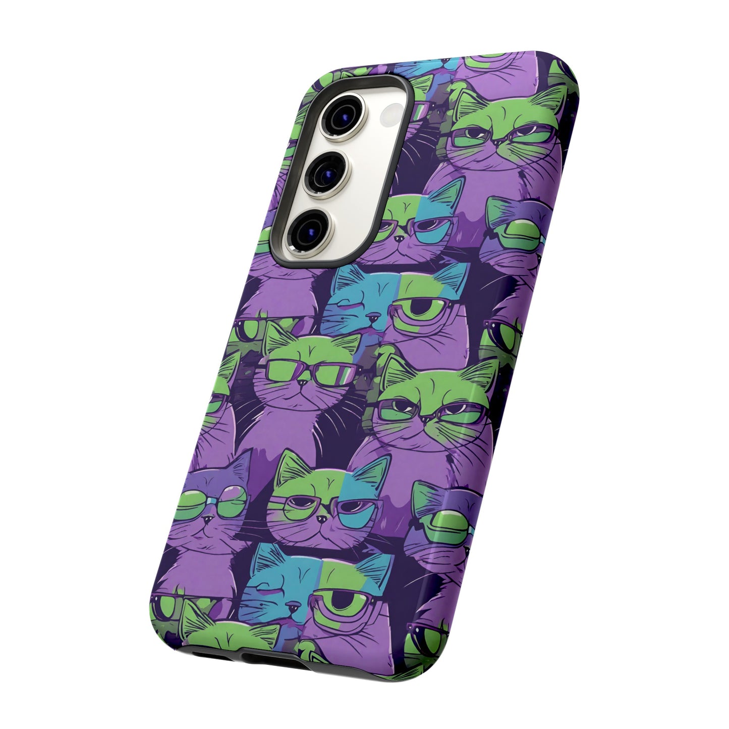 Hard Phone Case Cat Design for iPhone 15, 14,13,11,X,Google Pixel, Samsung Galaxy, Cat Lover Gift, Gift for Her.