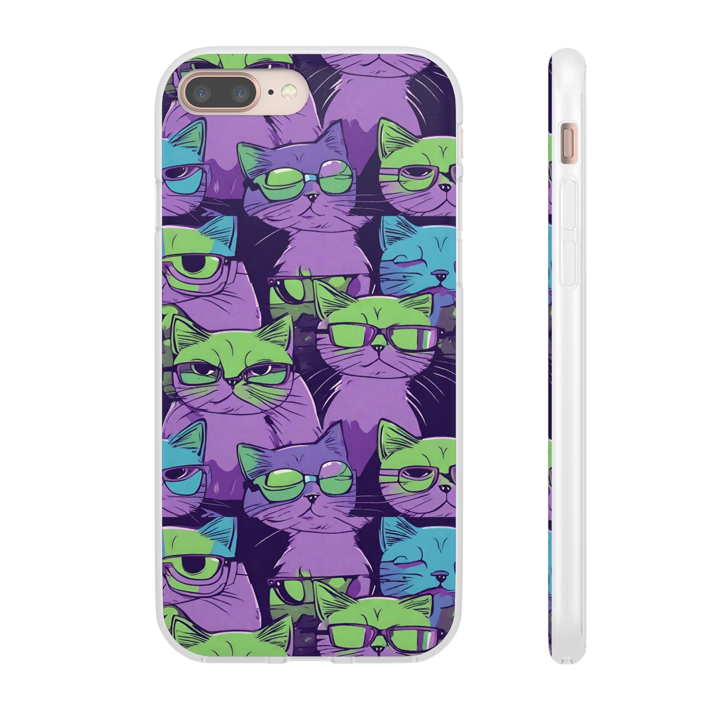 Flexi Cat Phone Case, iPhone 15 14 13 , Samsung Galaxy Pixel Protective Case,Cat Lover Gift, Cat Lover iPhone Case,