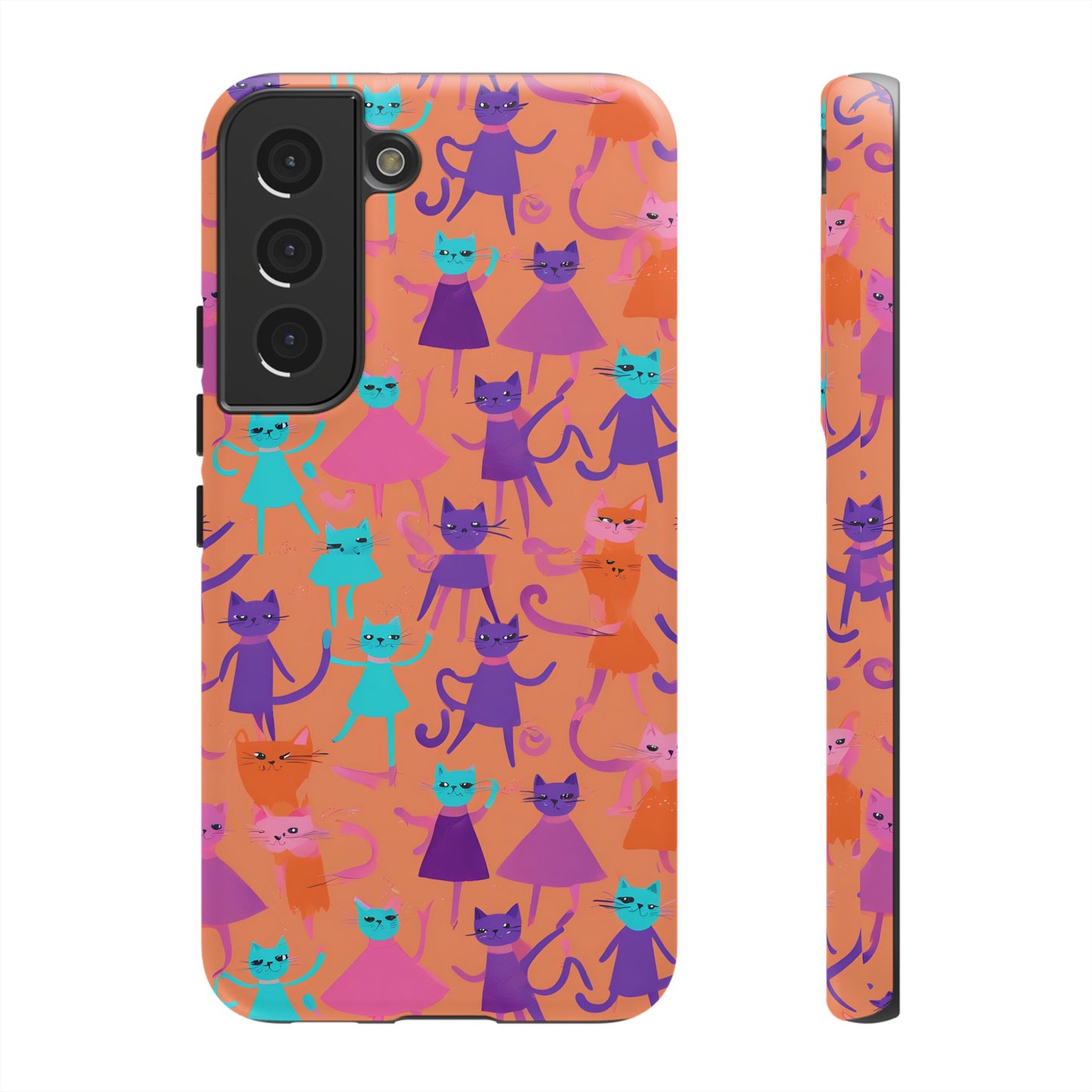 Hard Phone Case Orange Cat Multi case for iPhone, 15,14,13,12,11,X,Google Pixel, Samsung Galaxy. Gift for Her, Cat Lover Gift