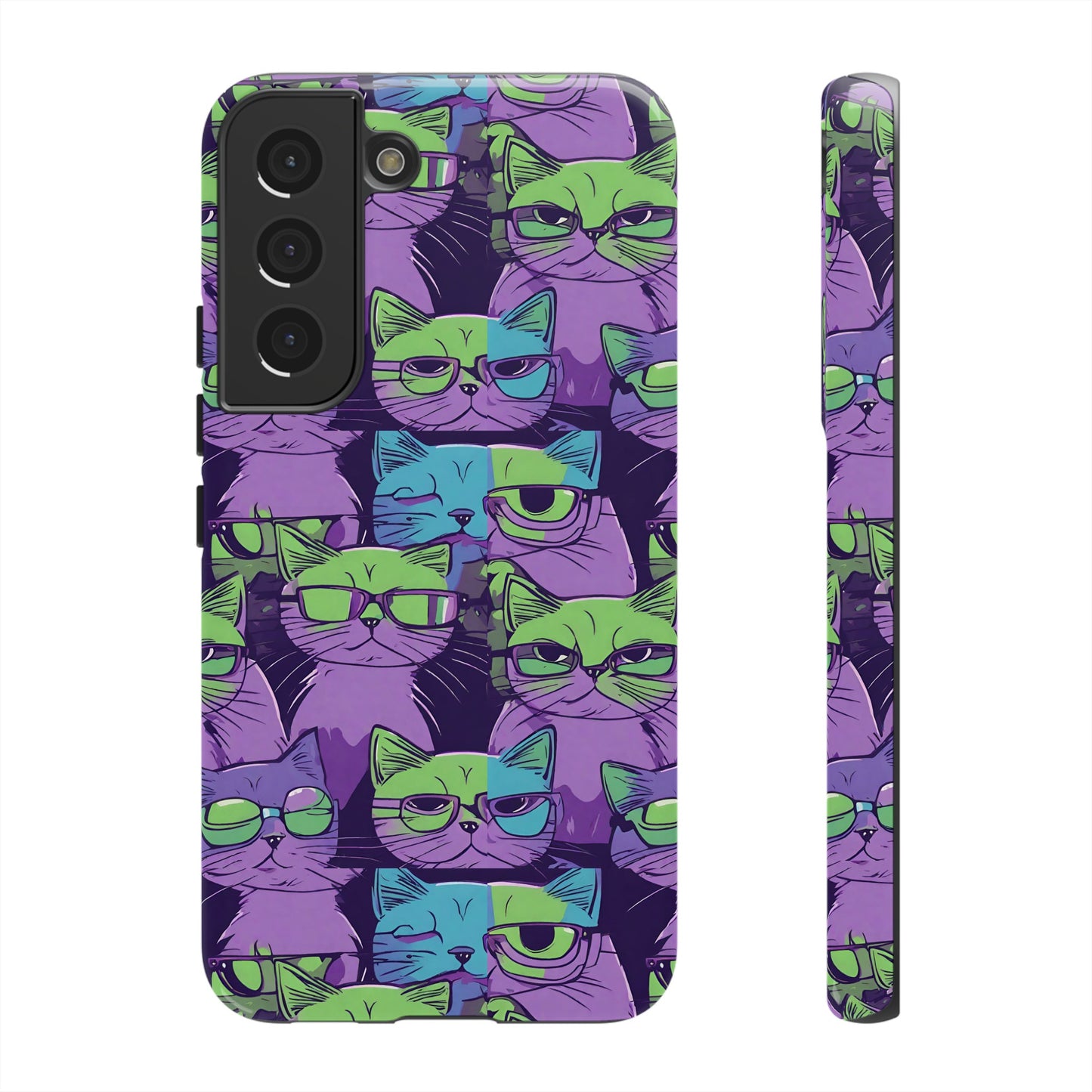 Hard Phone Case Cat Design for iPhone 15, 14,13,11,X,Google Pixel, Samsung Galaxy, Cat Lover Gift, Gift for Her.