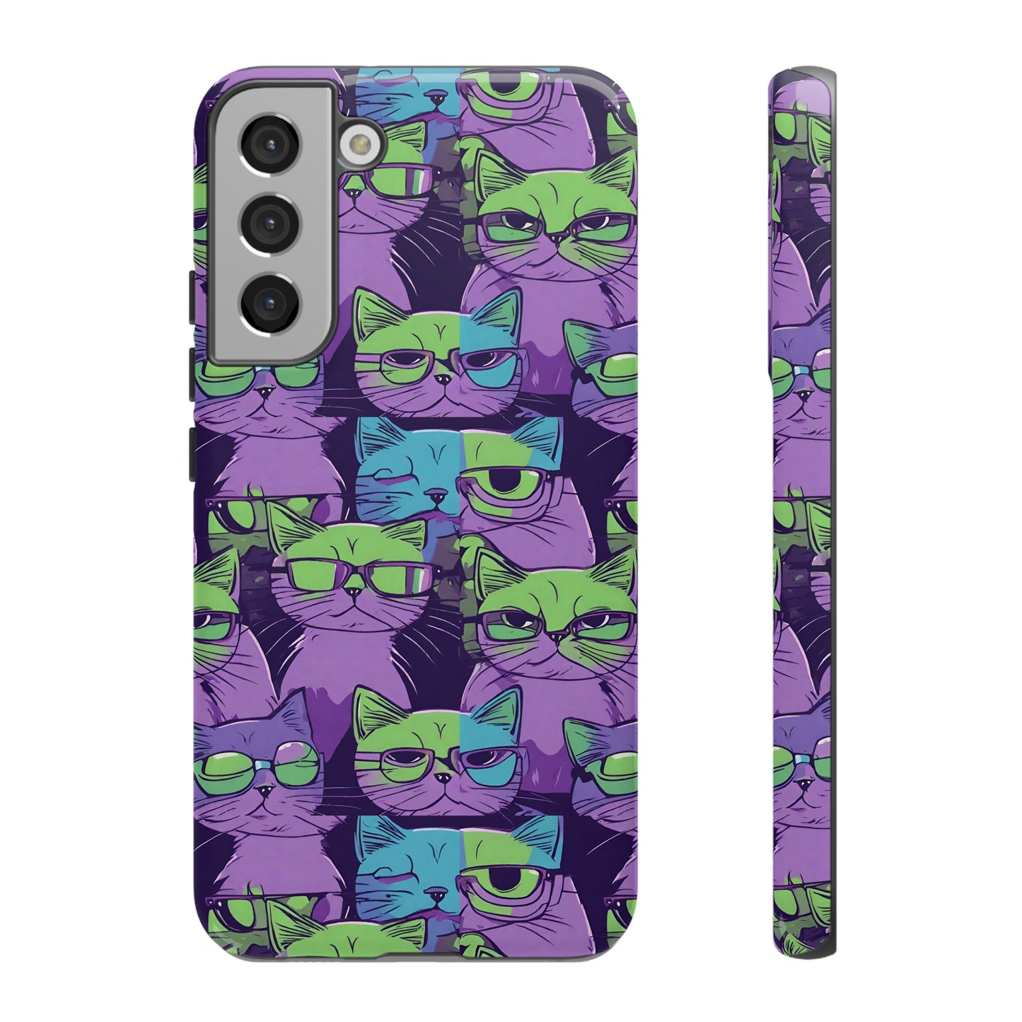 Hard Phone Case Cat Design for iPhone 15, 14,13,11,X,Google Pixel, Samsung Galaxy, Cat Lover Gift, Gift for Her.