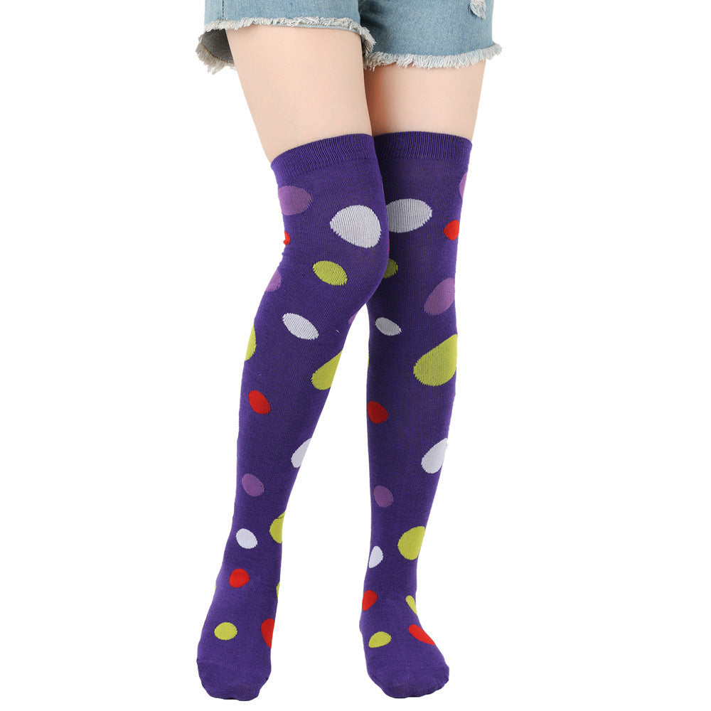 Clown Stockings Dot Halloween Costume