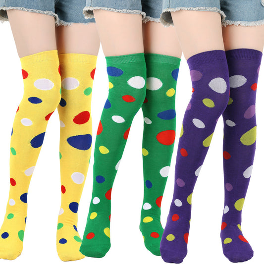 Clown Stockings Dot Halloween Costume